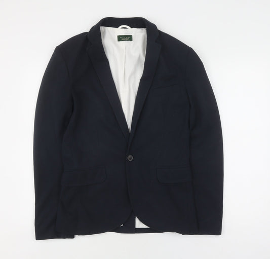 Mens UK Size M Zara Regular Blue Suit Jacket