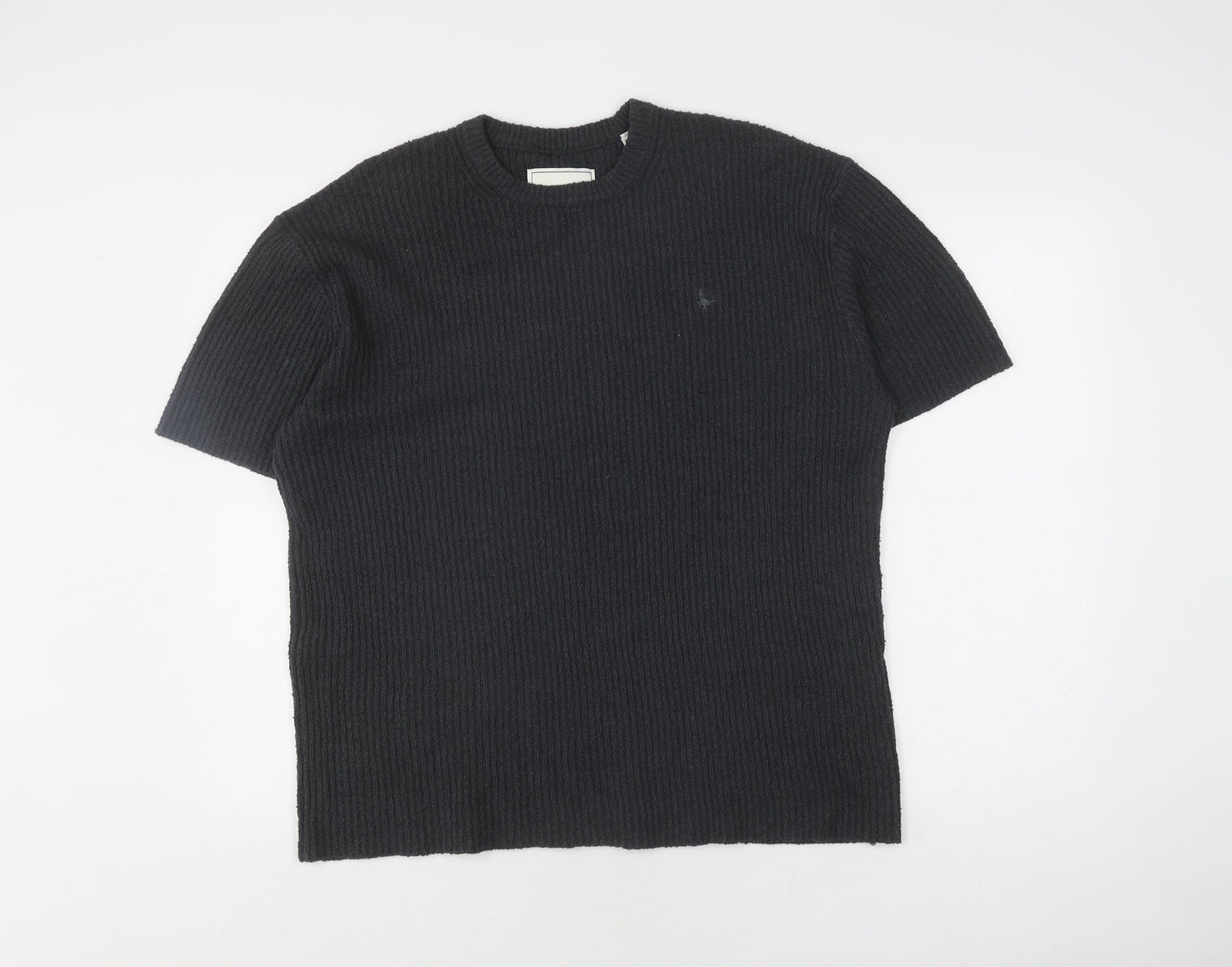 Jack Wills Men's Black Crew Neck Knit Top L