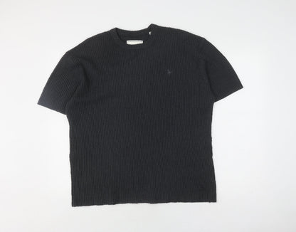 Jack Wills Men's Black Crew Neck Knit Top L
