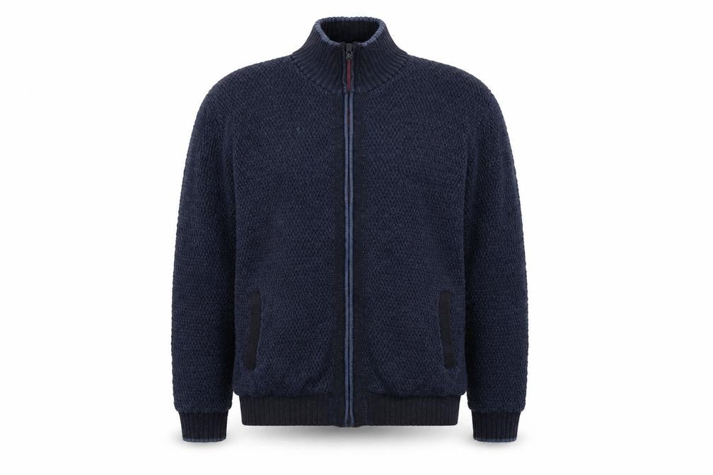Mens UK Size L Marks and Spencer Blue Full Zip Jumper
