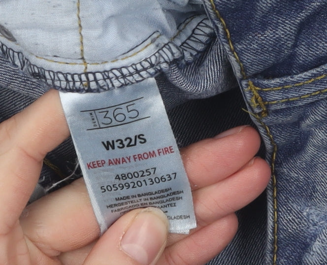 Denim 365 Women's Blue Straight Jeans - Size 32, Medium Wash