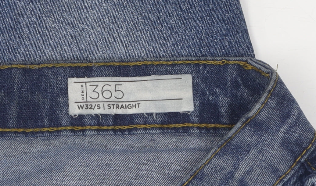Denim 365 Women's Blue Straight Jeans - Size 32, Medium Wash