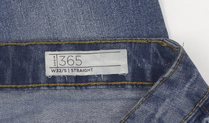 Denim 365 Women's Blue Straight Jeans - Size 32, Medium Wash