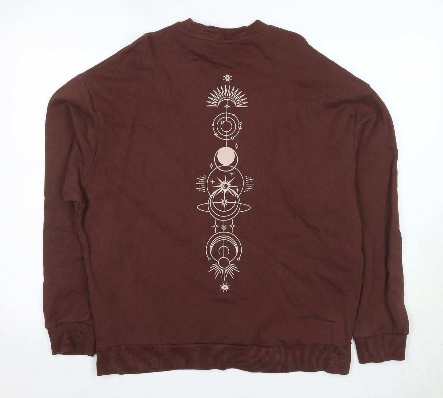 Mens UK Size S ASOS DESIGN Brown Pullover Sweatshirt
