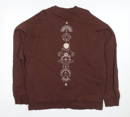 Mens UK Size S ASOS DESIGN Brown Pullover Sweatshirt