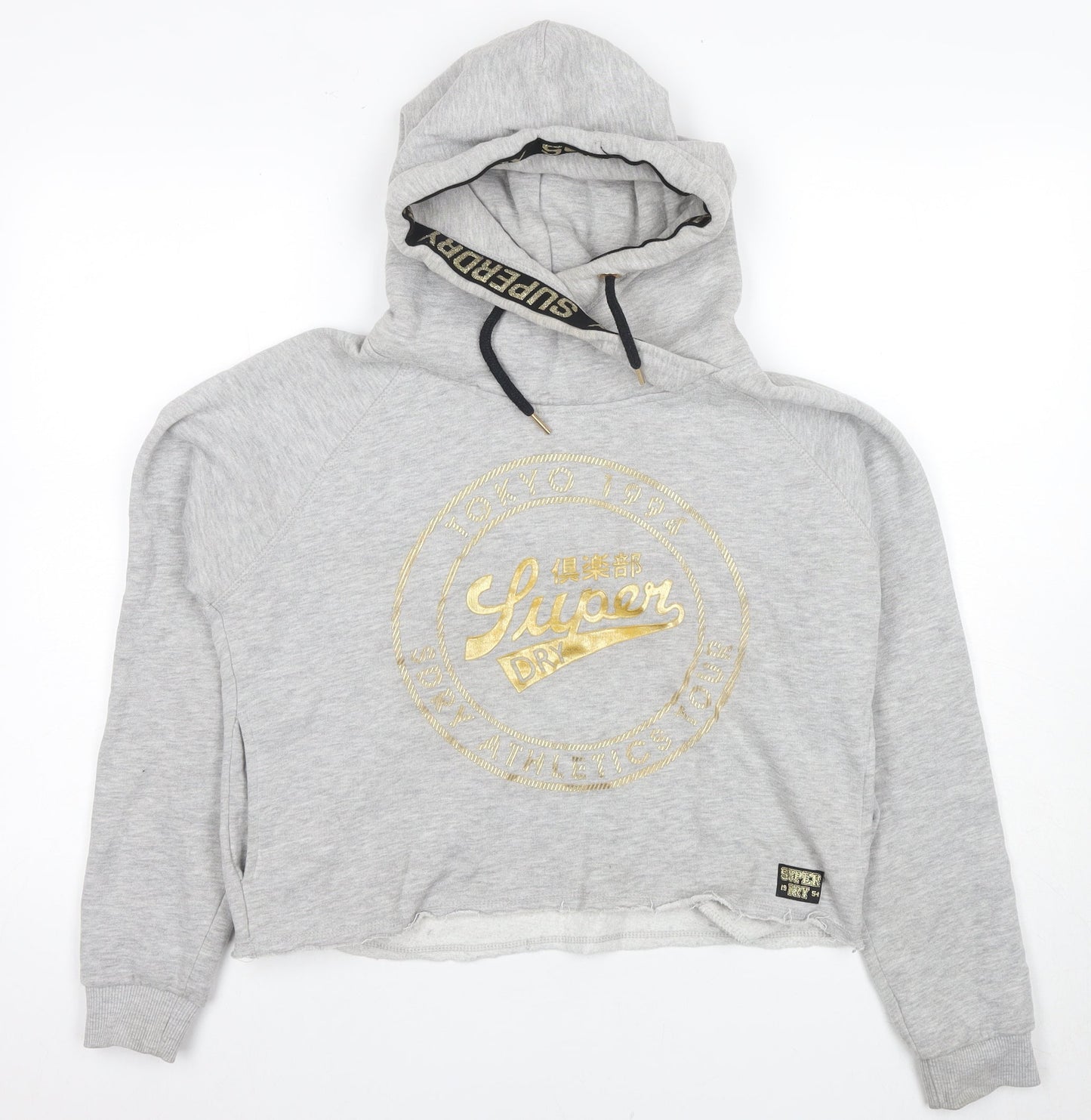 Superdry Women's Grey Pullover Hoodie, Size 14