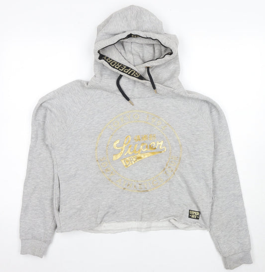 Superdry Women's Grey Pullover Hoodie, Size 14