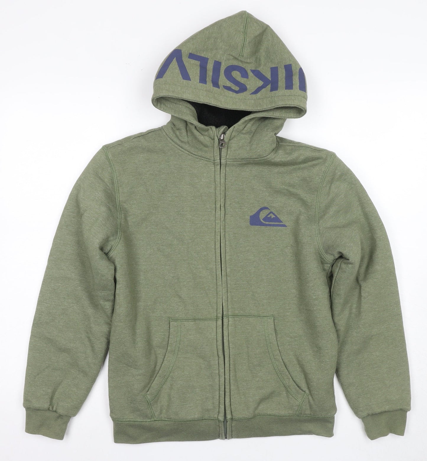 Quiksilver Boys Green Full Zip Hoodie M - Hooded Style