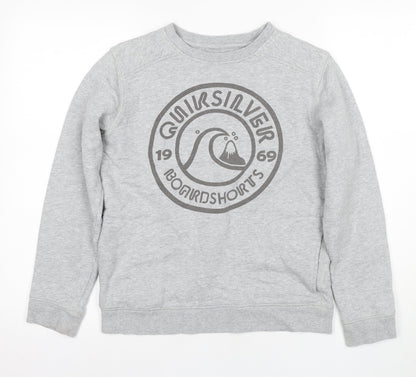Quiksilver Boys' Grey Pullover Sweatshirt 10Y - Comfort & Style
