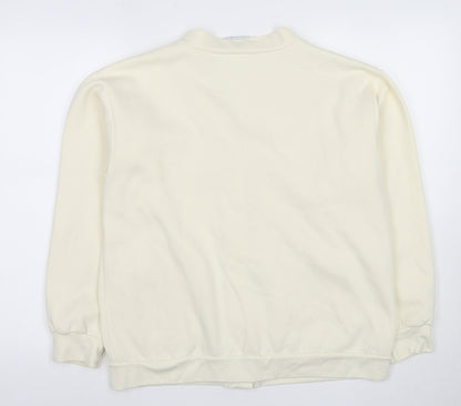 Cathedral Women's Ivory Cardigan, Size L, V-Neck