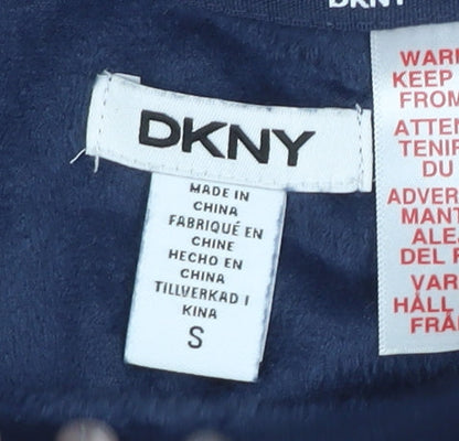 DKNY Women's Blue Logo Pullover Sweatshirt S