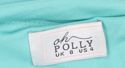 Oh Polly Women's Blue Bandage Skirt Size 8