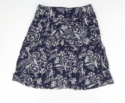 Fat Face Women's Blue Floral Skirt, Size 8