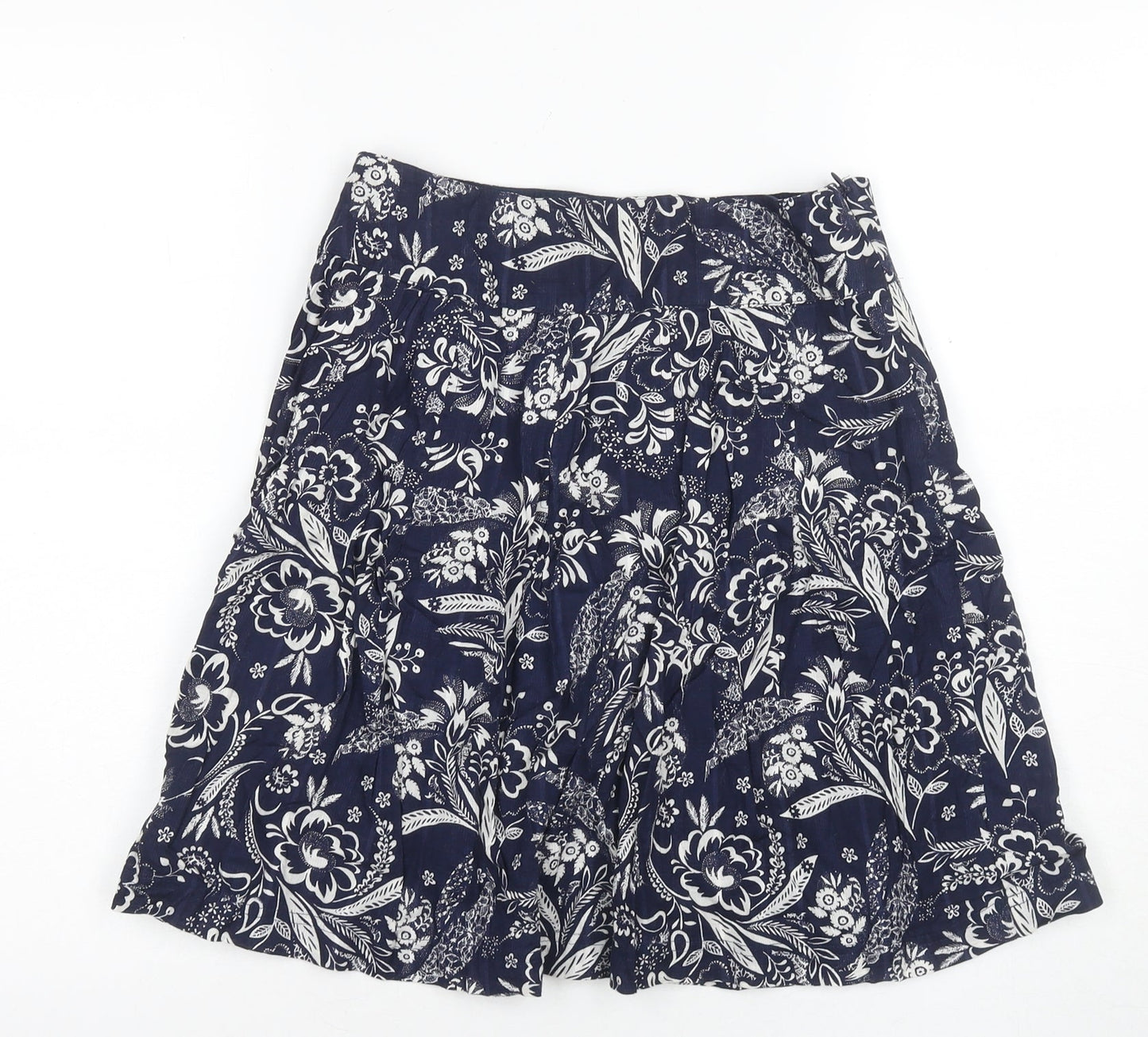 Fat Face Women's Blue Floral Skirt, Size 8