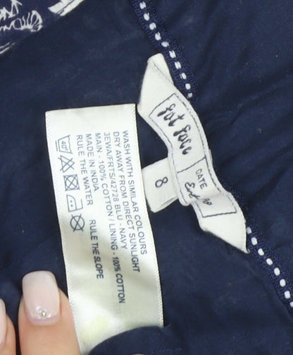 Fat Face Women's Blue Floral Skirt, Size 8