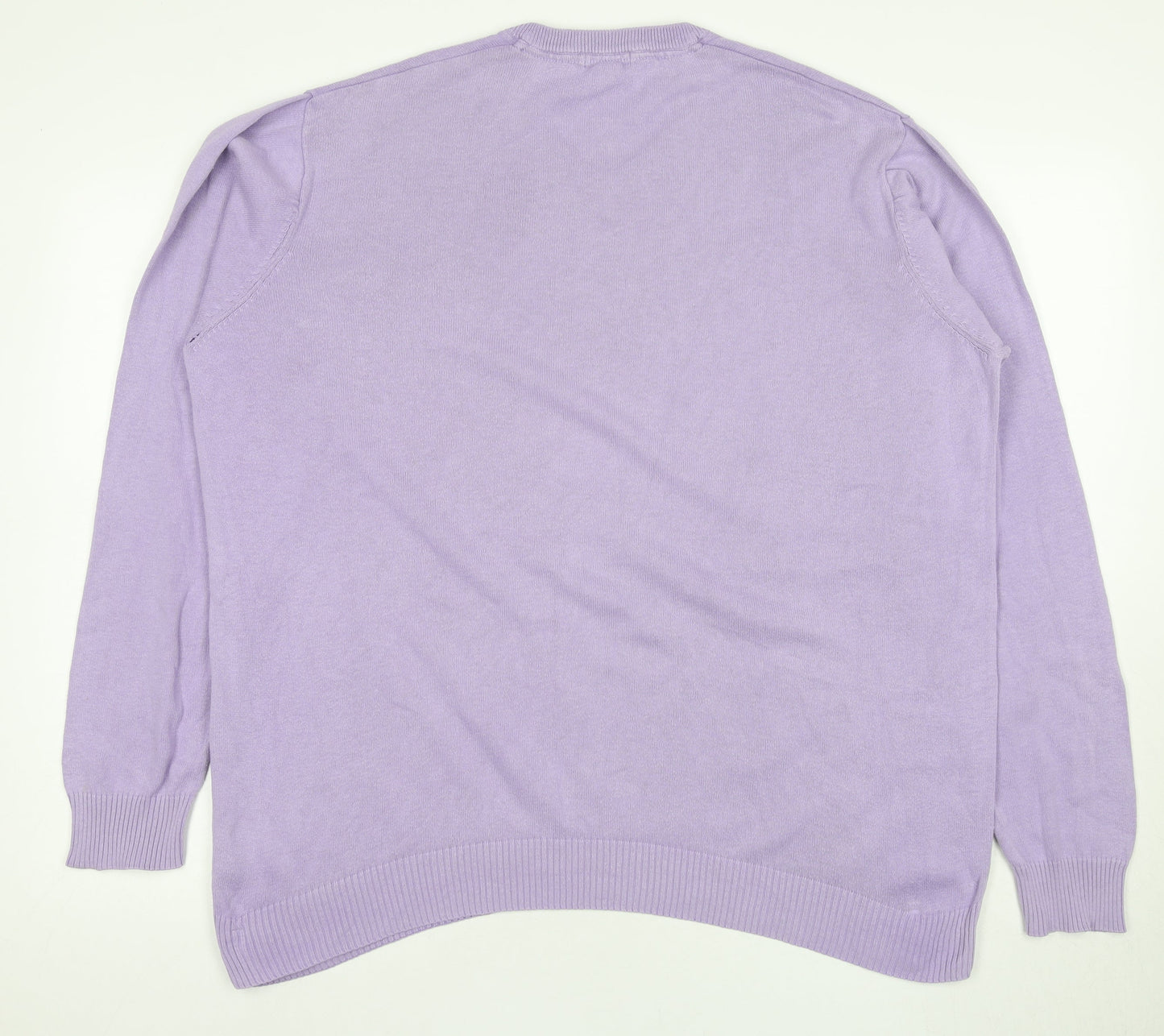 Cotton Traders Men's Purple V-Neck Pullover XL