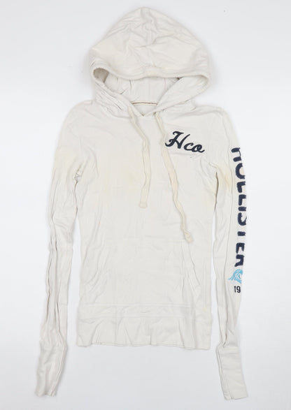 Hollister White Slim Fit Women's XS Pullover Hoodie