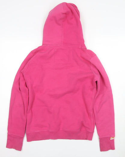 Superdry Women's Pink Logo Hoodie, M, Graphic Print, Casual