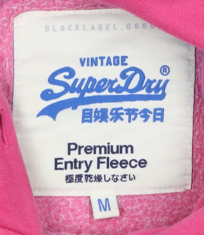 Superdry Women's Pink Logo Hoodie, M, Graphic Print, Casual