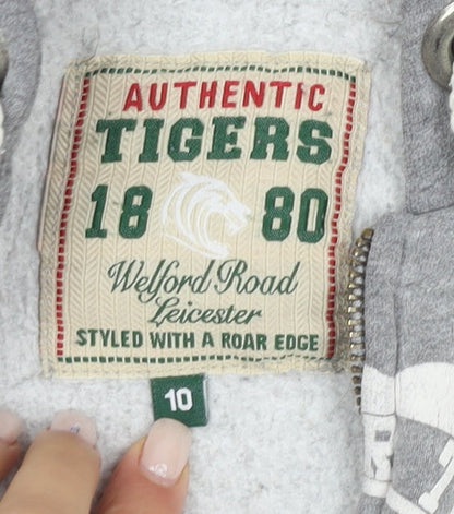Tigers Women's Grey Full Zip Hoodie Size 10