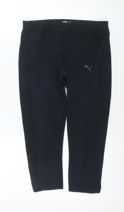 Puma Women's Black Leggings Size 12 Slim Fit Activewear