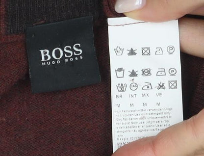 Hugo Boss Men’s Brown Pullover Jumper, M, Wool Blend