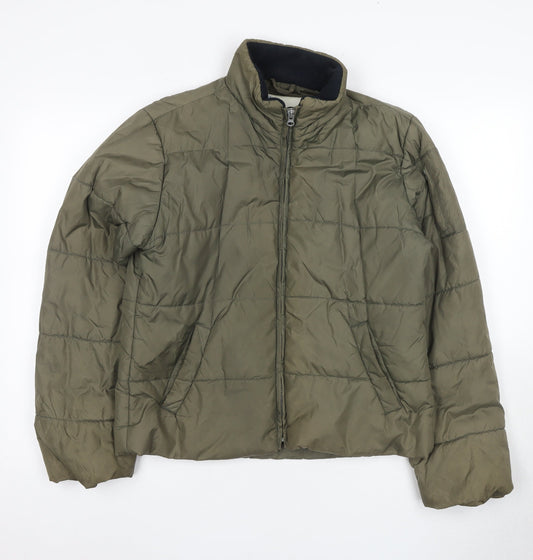 Abercrombie Men's Green Puffer Jacket M Winter