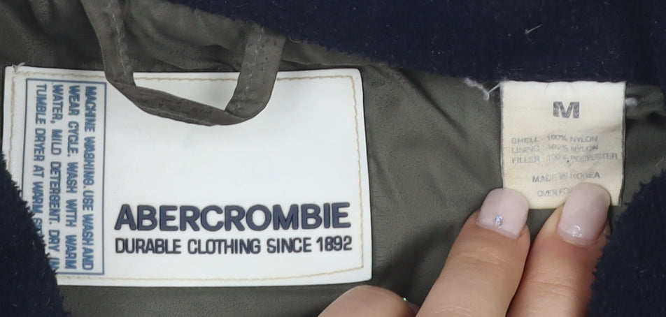 Abercrombie Men's Green Puffer Jacket M Winter