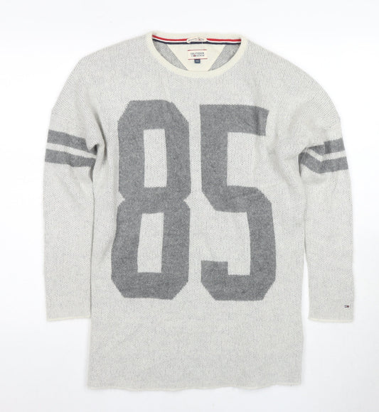 Tommy Hilfiger Denim Men's XS Ivory Sports Pullover