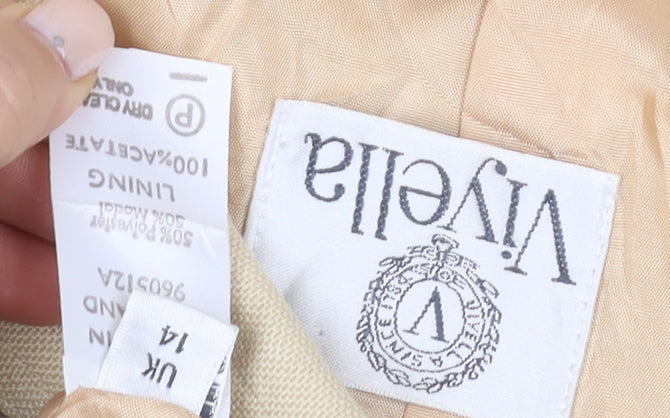 Viyella Women's Beige Suit Jacket Size 14