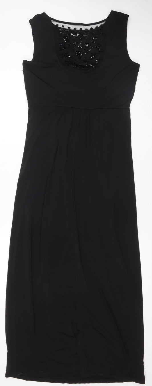 Long Tall Sally Women's Black Midi Sheath Dress Size 18