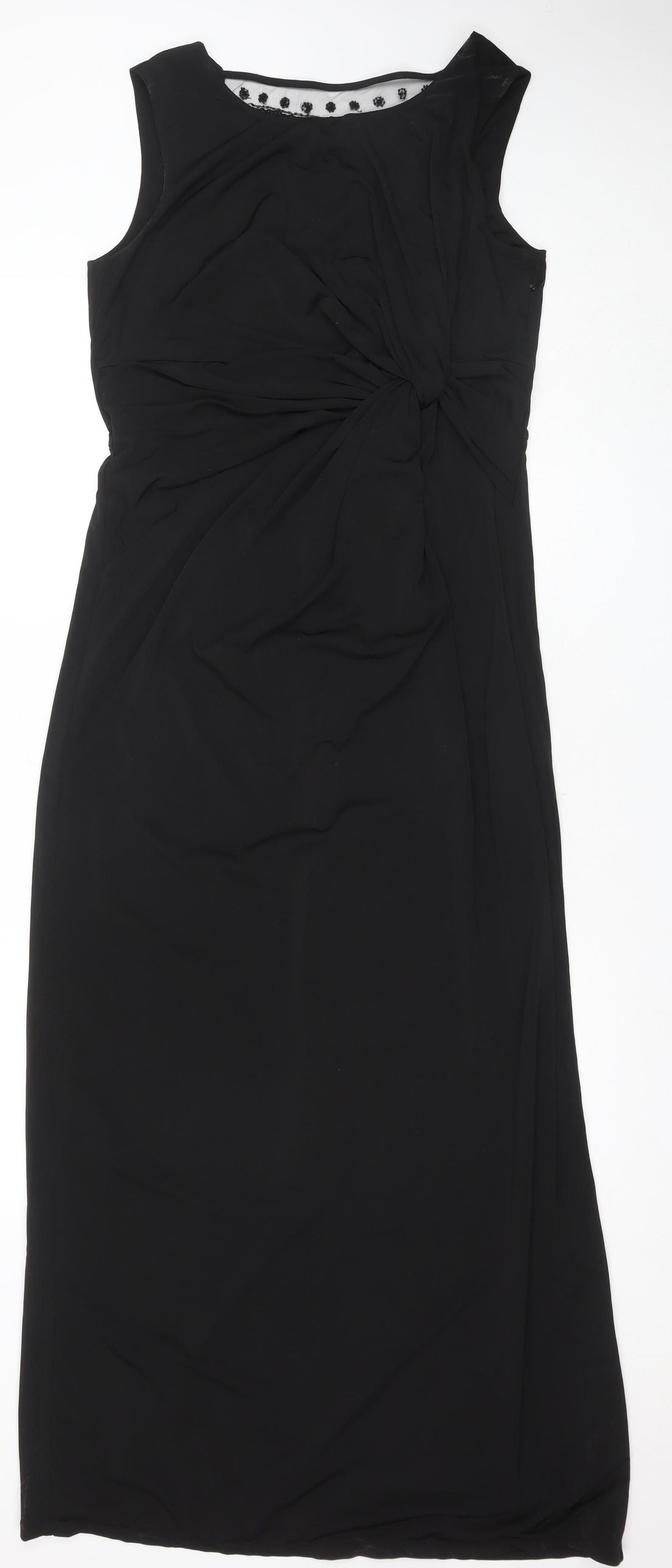 Long Tall Sally Women's Black Midi Sheath Dress Size 18