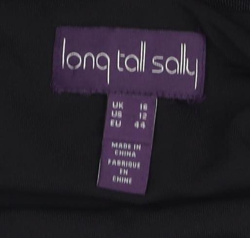 Long Tall Sally Women's Black Midi Sheath Dress Size 18