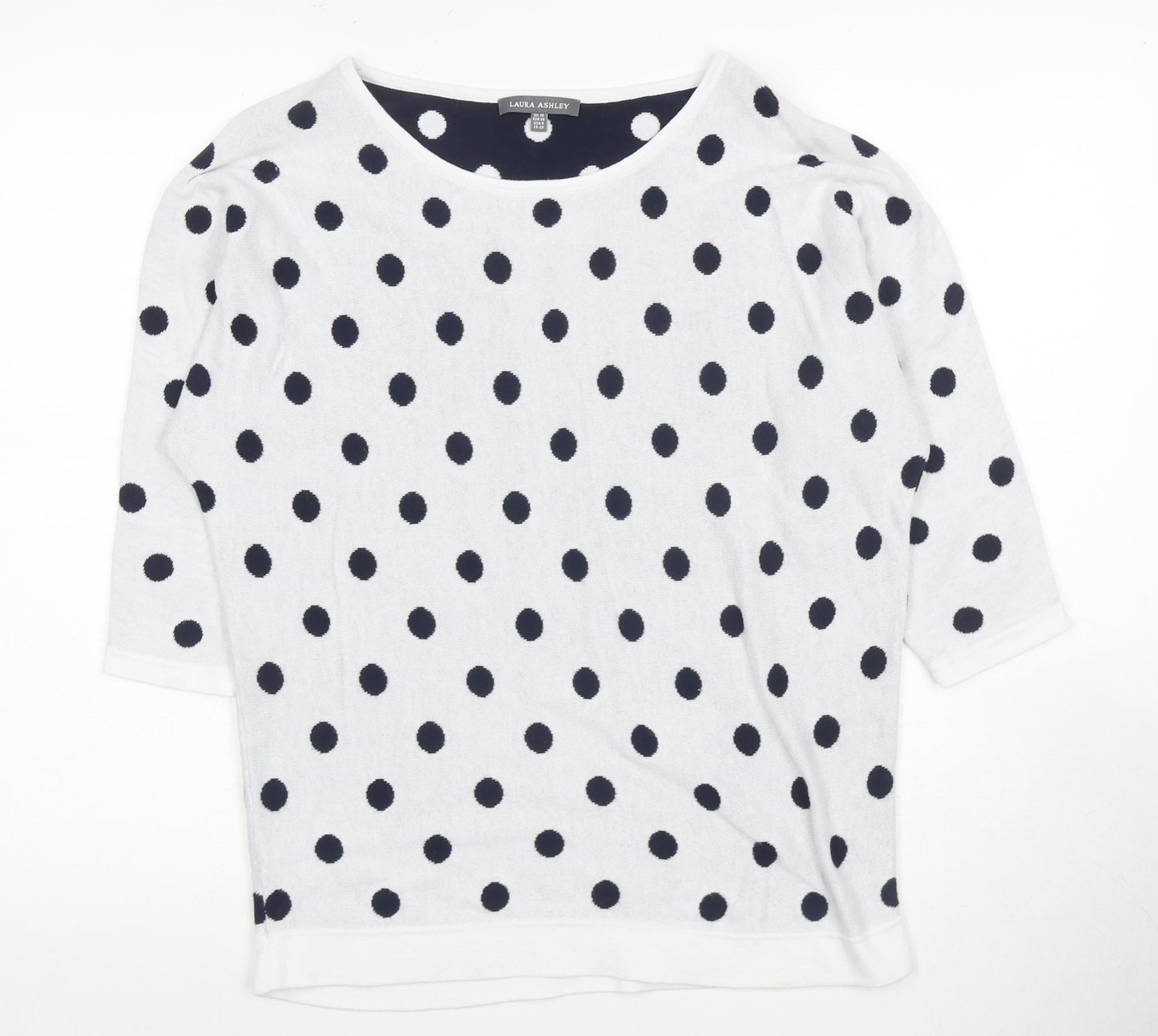 Womens UK Size 10 Laura Ashley White Pullover Jumper
