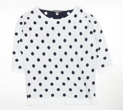 Womens UK Size 10 Laura Ashley White Pullover Jumper