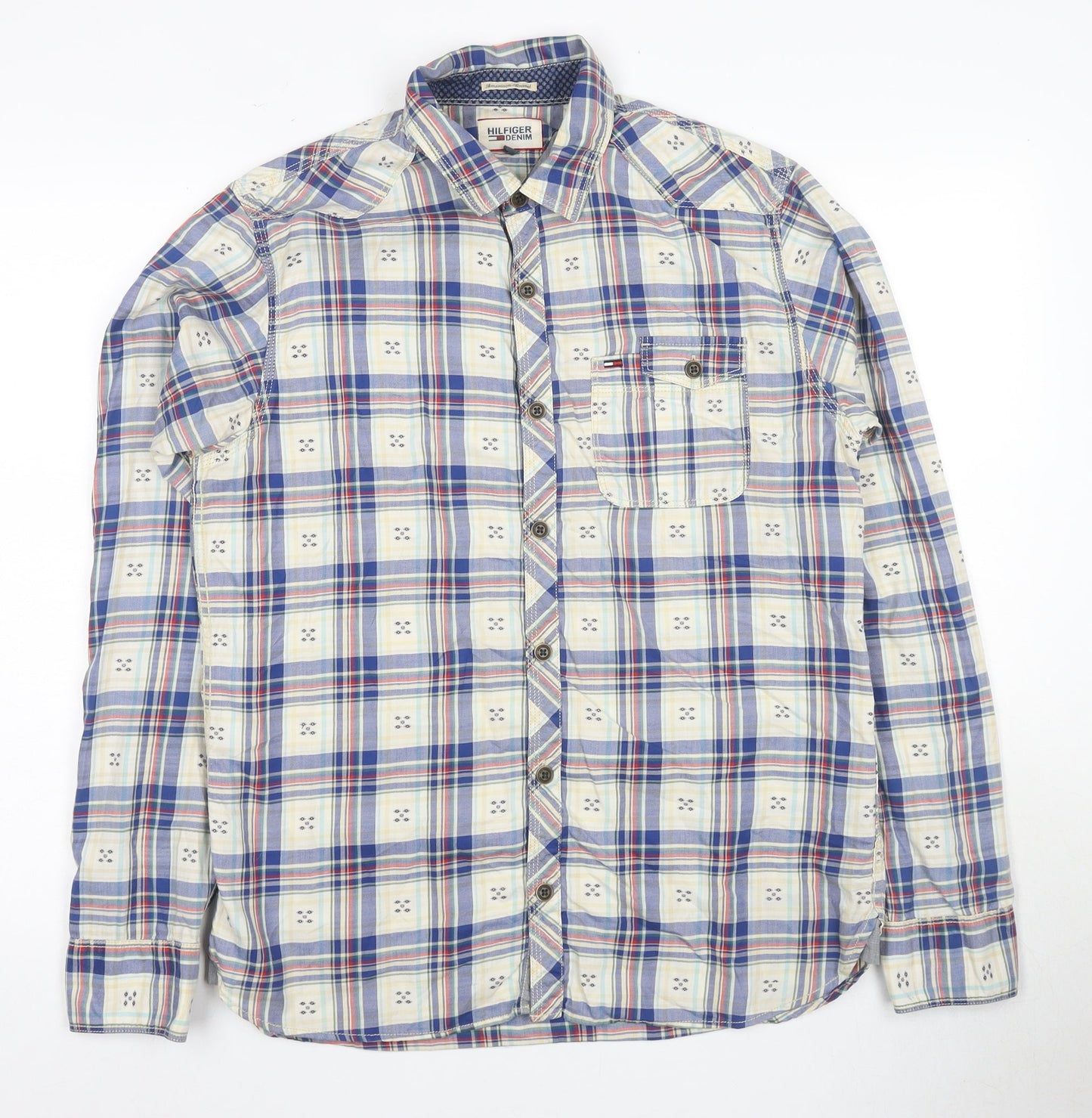 Hilfiger Denim Men's Multicoloured Plaid Long Sleeve Shirt M