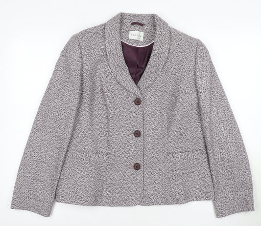 Eastex Women's Grey Suit Jacket, Size 14, Lined Shawl Lapel