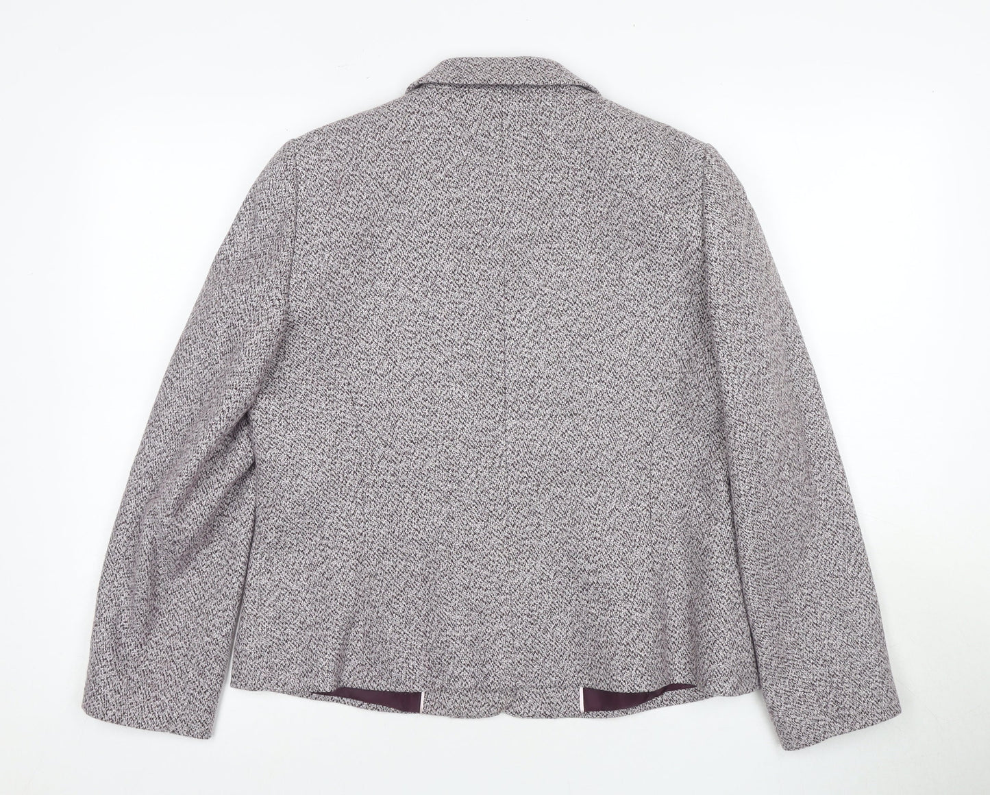 Eastex Women's Grey Suit Jacket, Size 14, Lined Shawl Lapel