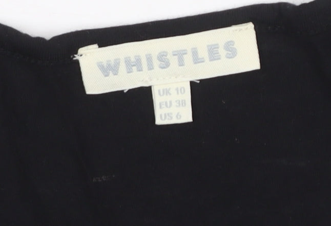 Womens UK Size 10 Whistles Black  Blouse