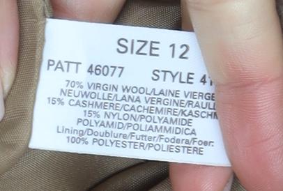 Womens UK Size 12 Windsmoor Beige Pea Coat
