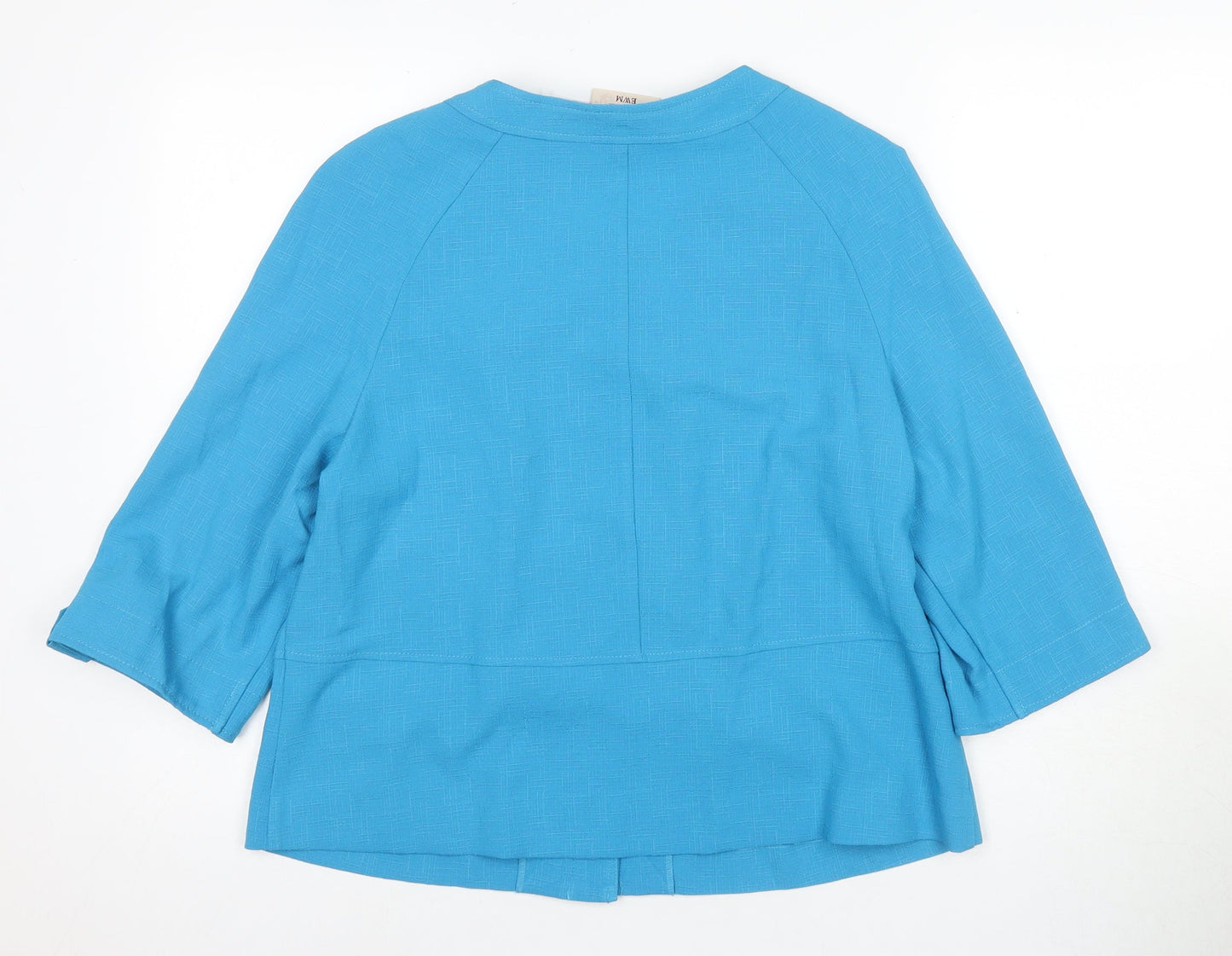 Honor Millburn Women's Blue Blazer, Size 14, 3/4 Sleeve