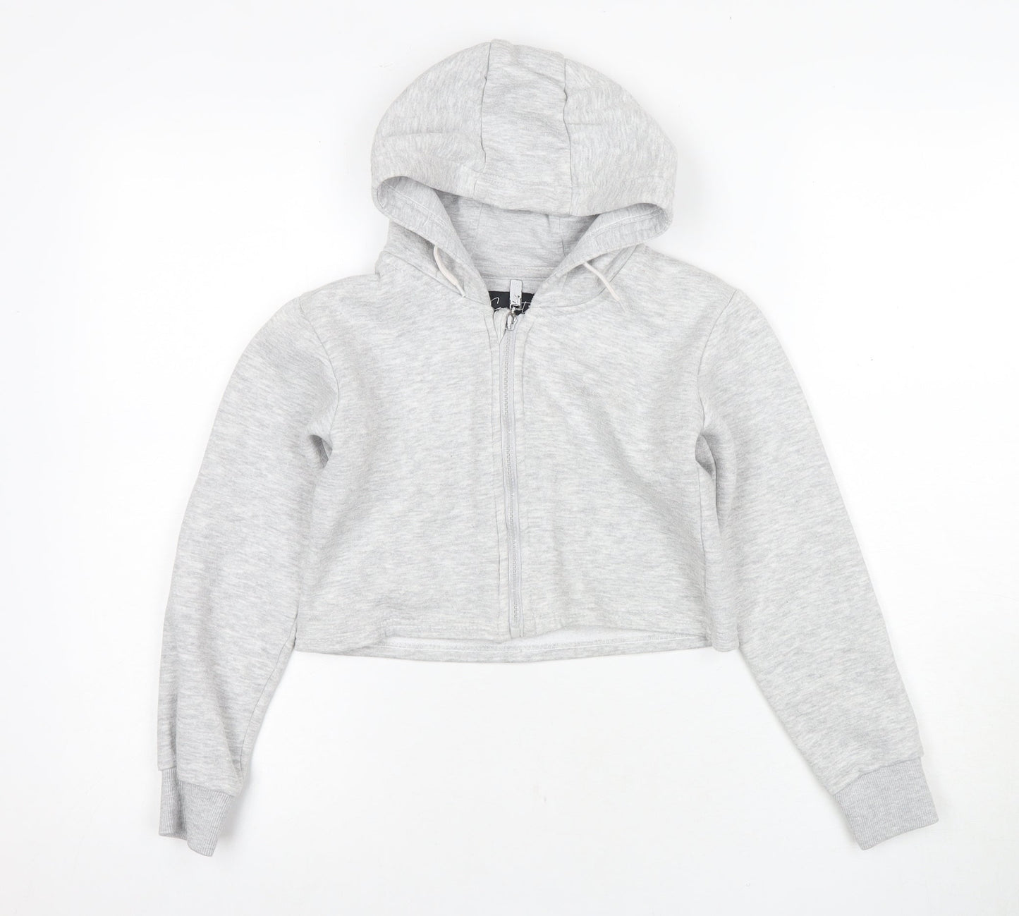 Bonds Girls Grey Full Zip Hoodie, Size 10-11, Hooded Fleece