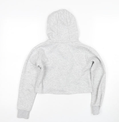 Bonds Girls Grey Full Zip Hoodie, Size 10-11, Hooded Fleece