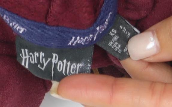 Unisex Adults UK Size XS Harry Potter Red Pullover Hoodie
