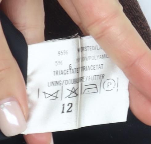 Alexon Women's Black Check A-Line Midi Skirt Size 6