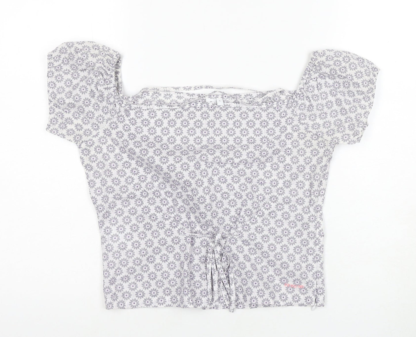 Firetrap Women's White Floral Short Sleeve Top, S