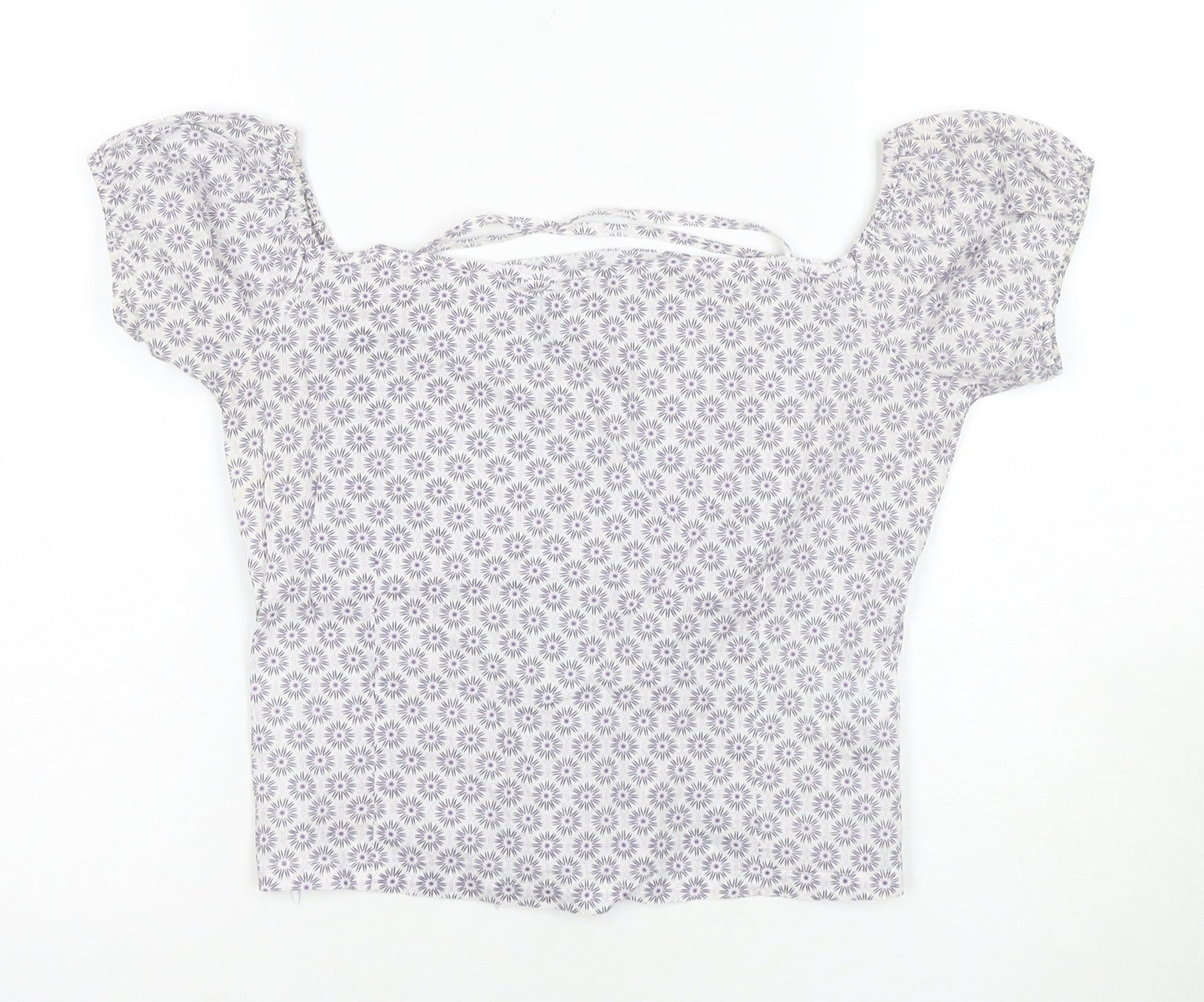 Firetrap Women's White Floral Short Sleeve Top, S