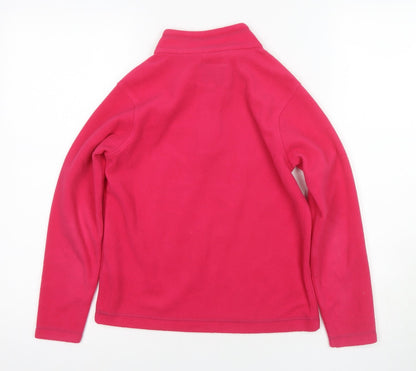 Regatta Girls Pink 1/4 Zip Fleece Hoodie 9-10 Years