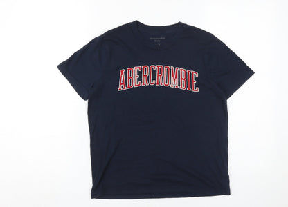 Abercrombie Kids Black Crew Neck T-Shirt - Unisex 13-14 Years