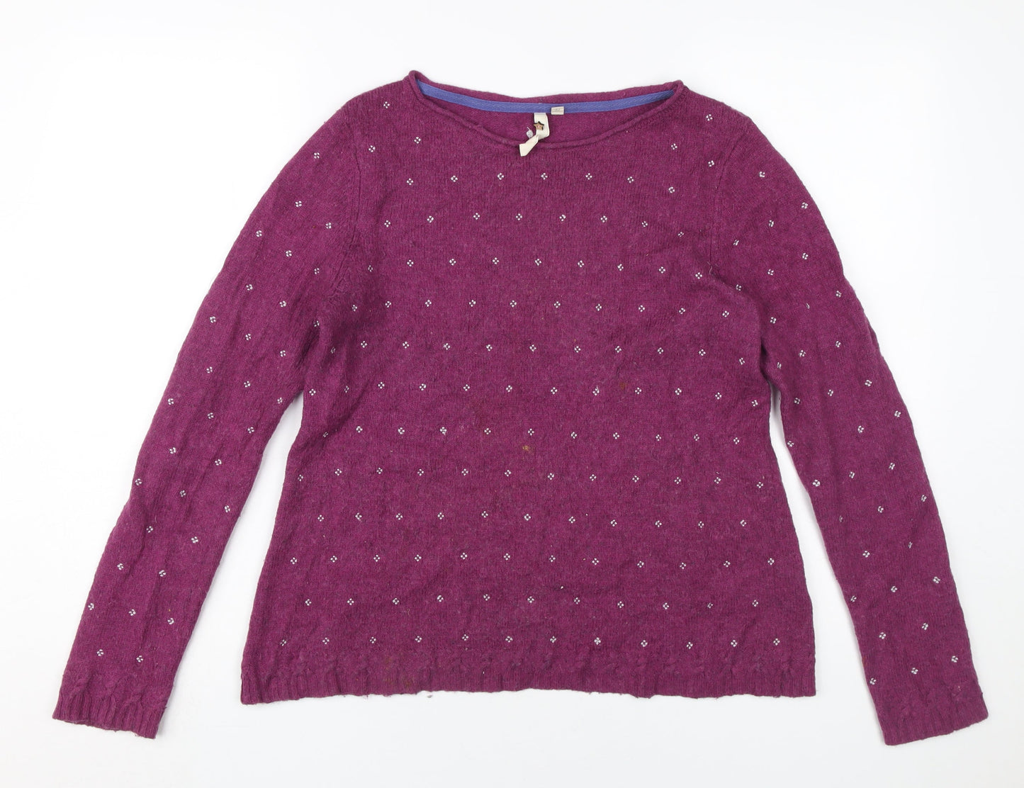 Womens UK Size 10 White Stuff Purple Pullover Jumper